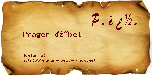 Prager Ábel névjegykártya