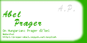 abel prager business card